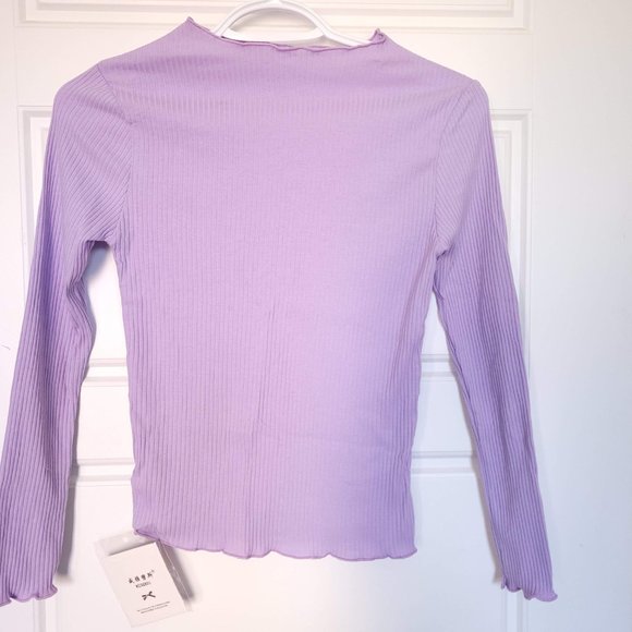 Lettuce / Frill Edge Long Sleeve Shirt - Picture 2 of 3